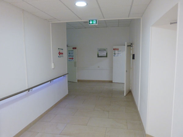 At the end of this corridor, turn left